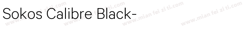 Sokos Calibre Black字体转换